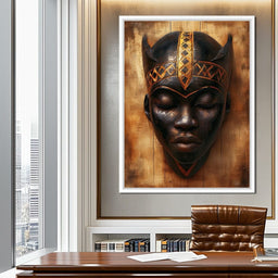 Golden Tribal Sentinel - NicheCanvas