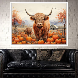 Highland Cow Harvest - NicheCanvas