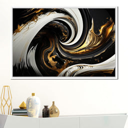 Marble-Lux Collection: Vibrant White & Gold Marble 05 - NicheCanvas