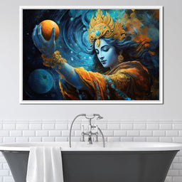 Krishna Holding the Planet - NicheCanvas