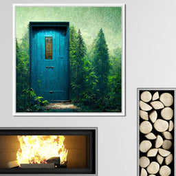 Blue Door in the Green - Ben Heine - NicheCanvas