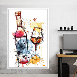 Red Wine Splash - NicheCanvas