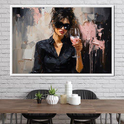 Effervescence in Ebony and Pink - NicheCanvas