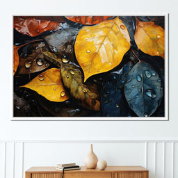 Autumn Dew on Amber Foliage - NicheCanvas