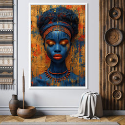 Sapphire Dreams Golden Peace - NicheCanvas