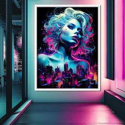 Neon Reverie Portrait 06 - NicheCanvas