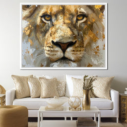 Golden Gaze of the Sovereign - NicheCanvas