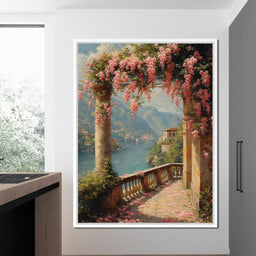 Blossomed Lakeside Retreat - NicheCanvas