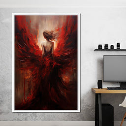 Ethereal Elegance in Shadow Gown - NicheCanvas