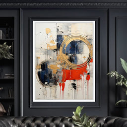 Golden Royal Geometric Harmony 04 - Wildrose Creations - NicheCanvas