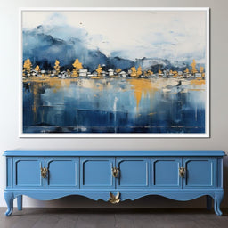 Mystical Forest Lake Abstract  - NicheCanvas