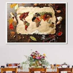 Spices Map of the World - NicheCanvas