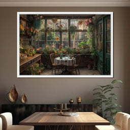 Backyard Floral Kitchen - NicheCanvas