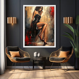 Alluring Legs Sleek Noir Elegance - NicheCanvas