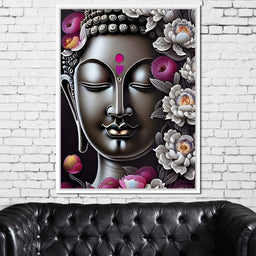 Buddha Face 03 - NicheCanvas