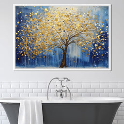 Golden Blue Melody of Nature - NicheCanvas