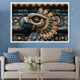 Aztec Serpent in Twilight - NicheCanvas