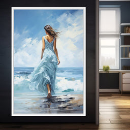 Azure Serenity Stroll - NicheCanvas