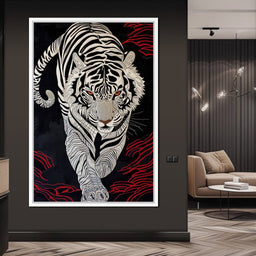 White Tiger of Shadows - NicheCanvas