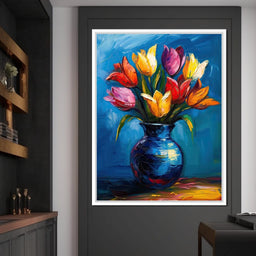 Tulips Flowers Bouquet - NicheCanvas