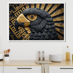 Golden Aztec Eagle Majesty - NicheCanvas