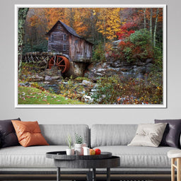 Autumn at the Grist Mill - NicheCanvas