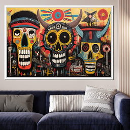 Vibrant Tribal Spirit Montage - NicheCanvas