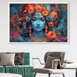 Lakshmi Floral Mural - NicheCanvas