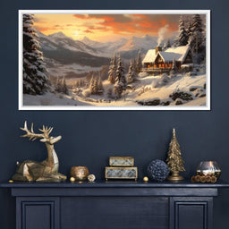 Christmas Cottage - NicheCanvas