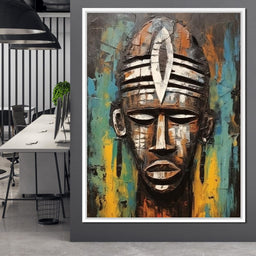 Tribal Mask 18 - Sakeem Gibbs - NicheCanvas