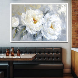 Golden Flecks on Petal Drifts - NicheCanvas