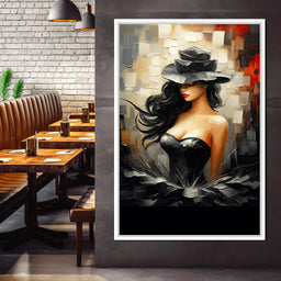 Noir Elegance in Bloom - NicheCanvas