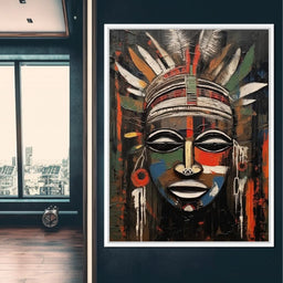Tribal Mask 14 - Sakeem Gibbs - NicheCanvas