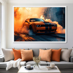 Hellcat Burnout - Rider Art - NicheCanvas