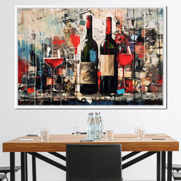 Red Wine Graffiti - NicheCanvas