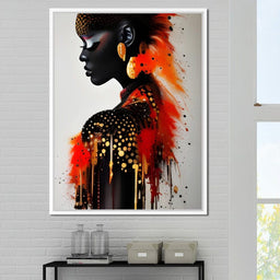 Female Portrait Paint Splash 035 - Johanjjf - NicheCanvas