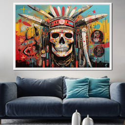 Tribal Echoes in Technicolor - NicheCanvas