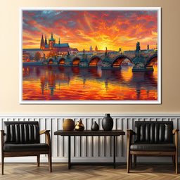 Sunset Over Prague - NicheCanvas