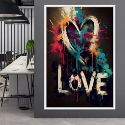 Message of Love Graffiti - NicheCanvas