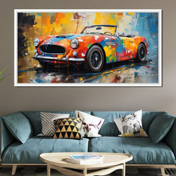 Pink Covertible - RiderArt - NicheCanvas