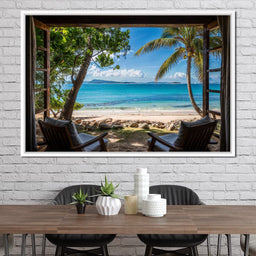 Tropical Serenity Window - NicheCanvas