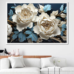 Lovely White Roses - Wildrose Creations - NicheCanvas