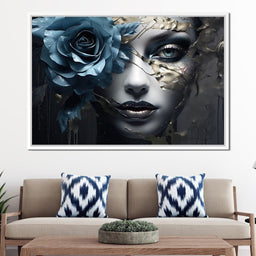 Ethereal Metallic Bloom - NicheCanvas