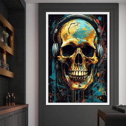 Technopunk Skull 2 - Raven Blackwood - NicheCanvas