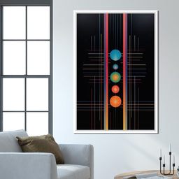 Futuristic Striped Colors - NicheCanvas
