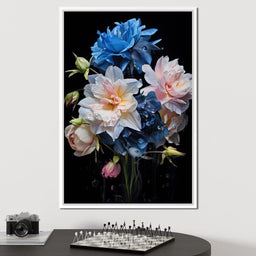 Midnight Flower Symphony - NicheCanvas