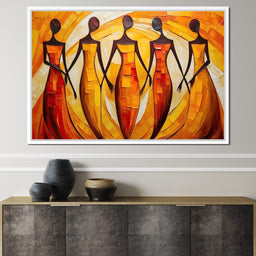 Women in Maroon Harmony - NicheCanvas
