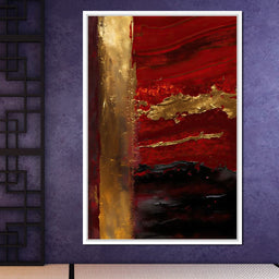 The Lush Layers Collection: Dark Red & Gold 04 - NicheCanvas