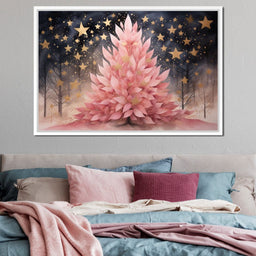 Pink Pine Tree - NicheCanvas