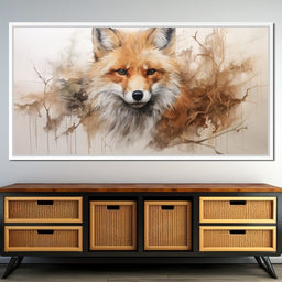 Acrylic Fox in a Fawn Whisker Dream - NicheCanvas